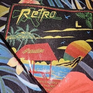 Etro Black Tropical Print Casual Button Down Shirt